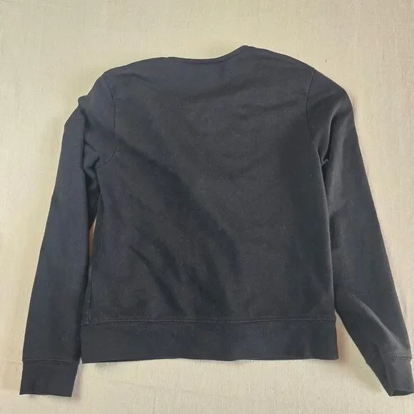 Vintage Banana Republic Women's Black Cross Zip Sweater XS | Retro Style Cozy - Picture 2 of 11